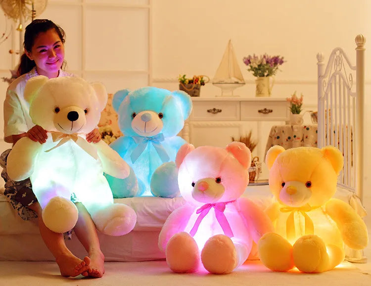 Peluche Ours lumineux de 32 à 75 cm