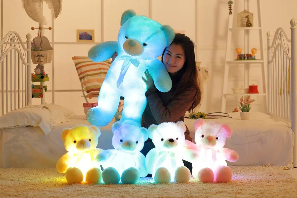 Peluche Ours lumineux de 32 à 75 cm